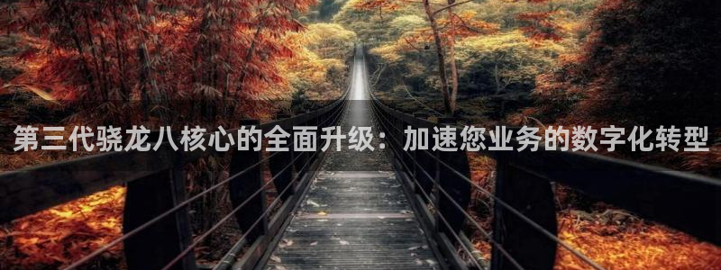 sbobet利记有梦你就来：第三代骁龙八核心的全面升级：加速您业务的数字化转型